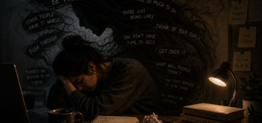 The Voice Inside Your Head That Tells You You’re Not Allowed to Be Tired